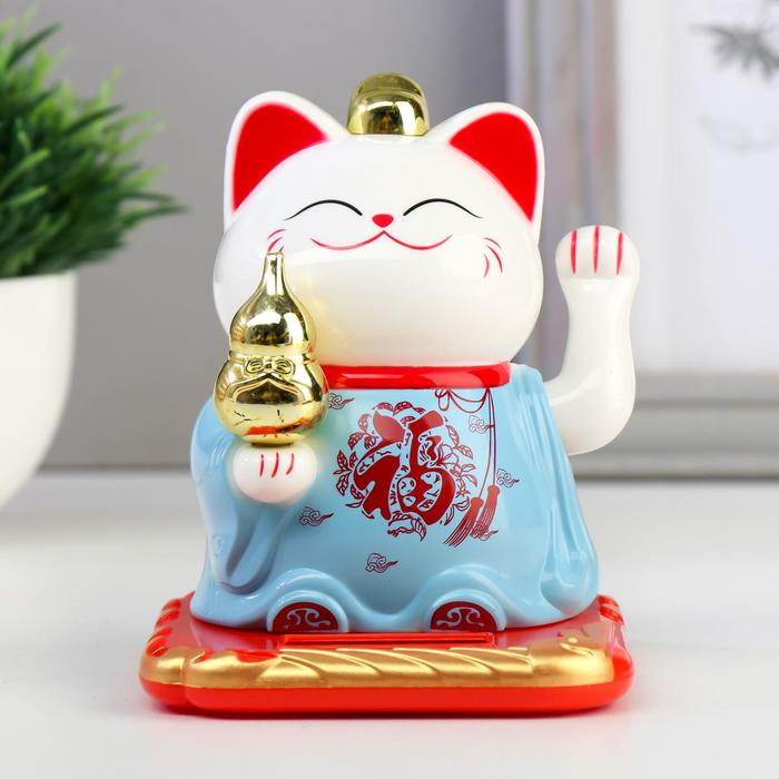 Маятник настольный антистресс &laquo;Кот баюн с иероглифами карьера, решимость, долголетие&raquo;, пластик, 9.5&times;9.5&times;8.3 см