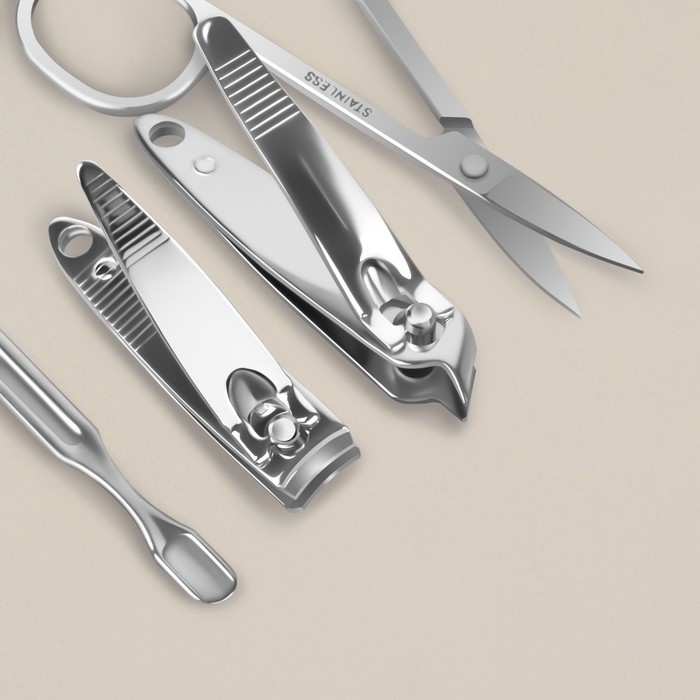 Набор маникюрный «Цветочная рапсодия», 7 предметов, в футляре, разноцветный Набор маникюрный «Цветочная рапсодия», 7 предметов, в футляре, разноцветный