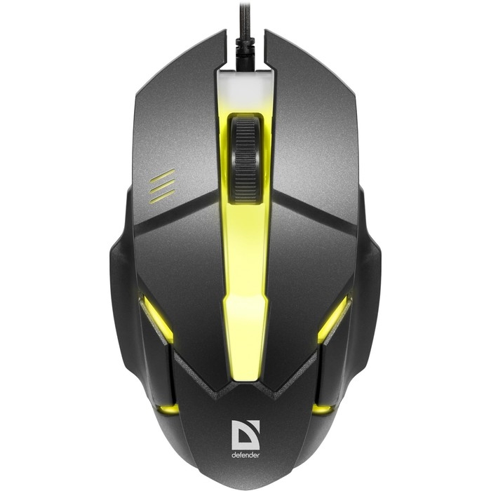 Мышь Defender Host MB-982, проводная, оптическая, игровая, подсветка, 1000 dpi, USB, черная