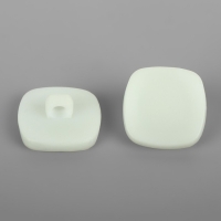 Набор пуговиц на ножке &laquo;Квадрат&raquo;, 22 &times; 22 мм, 5 шт, цвет белый матовый