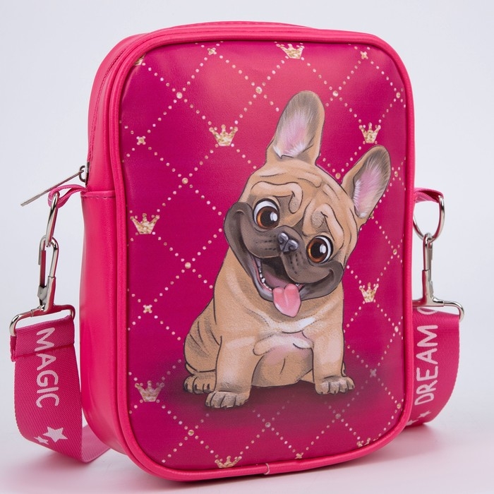 Сумка на ремешке детская для девочки &laquo;Собачка&raquo;,15&times;5&times;21