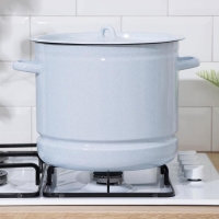 Мантоварка эмалированная, 12 л, без деколи, 4 вставки, цвет голубой