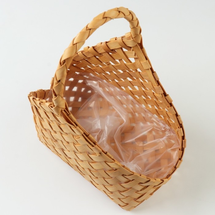 Корзина плетеная, 24 x 14 x 5,5 x 20/27,5 см, секвойя