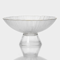 Ваза из стекла для фруктов «Фейерверк», 630 мл, 18×9 см, цвет прозрачный Ваза из стекла для фруктов «Фейерверк», 630 мл, 18×9 см, цвет прозрачный