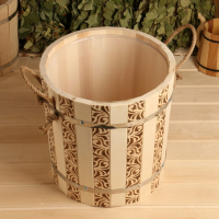 Запарник из липы, 18 л, пластиковая вставка, ручка-веревка (Рисунок 1) Запарник из липы, 18 л, пластиковая вставка, ручка-веревка (Рисунок 1)