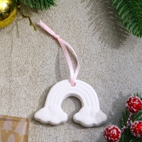 Новый год! Набор ёлочных украшений под раскраску 4 шт. &laquo;Единороги&raquo; с подвесом, кисть