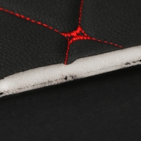 Обшивка салона авто 100&times;160&times;0,7 см, кожзам/поролон, ромб, красная строчка