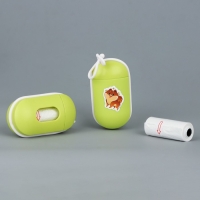 Контейнер с пакетами для уборки за собакой &laquo;Чистюля&raquo;, цвет зелёный