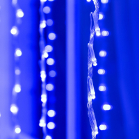 Гирлянда &laquo;Водопад&raquo; 2 &times; 1.5 м, IP44, прозрачная нить, 400 LED, свечение синее, 8 режимов, 220 В