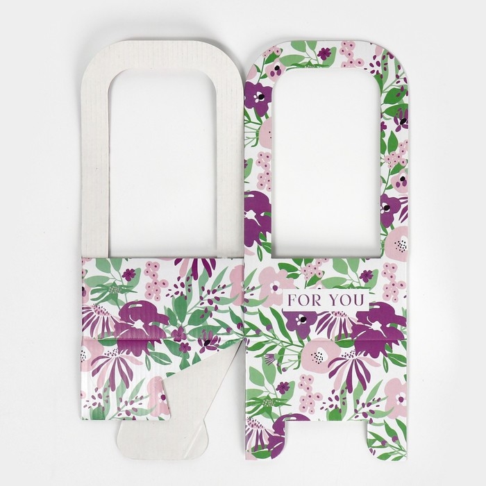 Коробка-переноска для цветов &laquo;Only for you&raquo;, 12 &times; 12 &times; 22 см