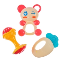 Набор погремушек &laquo;Растем вместе&raquo;, 6 шт, с эластичными элементами, цвет МИКС, Крошка Я