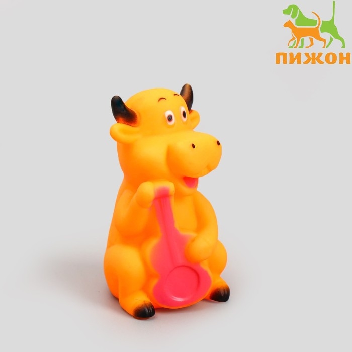 Игрушка пищащая Игрушка пищащая "Корова" для собак, 10 см, микс цветов