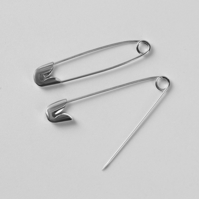 Булавки английские, 32 &times; 5 мм, 50 шт, цвет серебряный