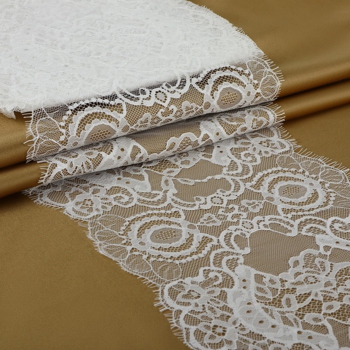 Кружево реснички, 210 мм × 3 ± 0,5 м, цвет белый Кружево реснички, 210 мм × 3 ± 0,5 м, цвет белый