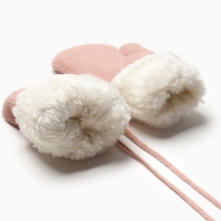 Варежки детские на иск.меху MINAKU с отворотом 15 см розовый Варежки детские на иск.меху MINAKU с отворотом 15 см розовый