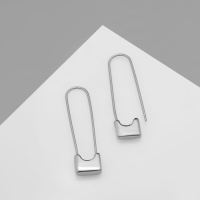 Серьги металл &laquo;Булавки&raquo; классика, цвет серебро