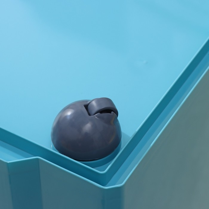 Контейнер для хранения игрушек на колесах Follow Me, 57 л, цвет синий колокольчик