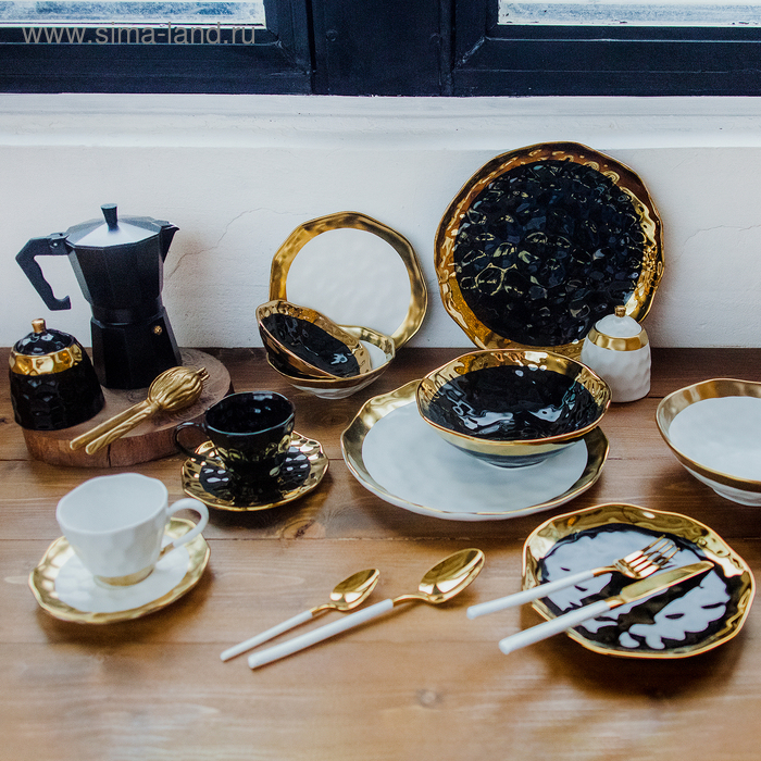 Столовые приборы из нержавеющей стали Magistro &laquo;Версаль&raquo;, 4 предмета, цвет ручек белый