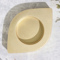 Подсвечник "Глаз. Мрамор" из гипса, 14,5х9,5х2см,золото Подсвечник "Глаз. Мрамор" из гипса, 14,5х9,5х2см,золото