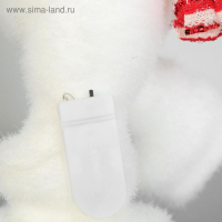 Светодиодная фигура &laquo;Бегущий мишка&raquo; 14 &times; 26 &times; 13 см, флок, батарейки CR2032х2 (в комплекте), свечение тёплое белое