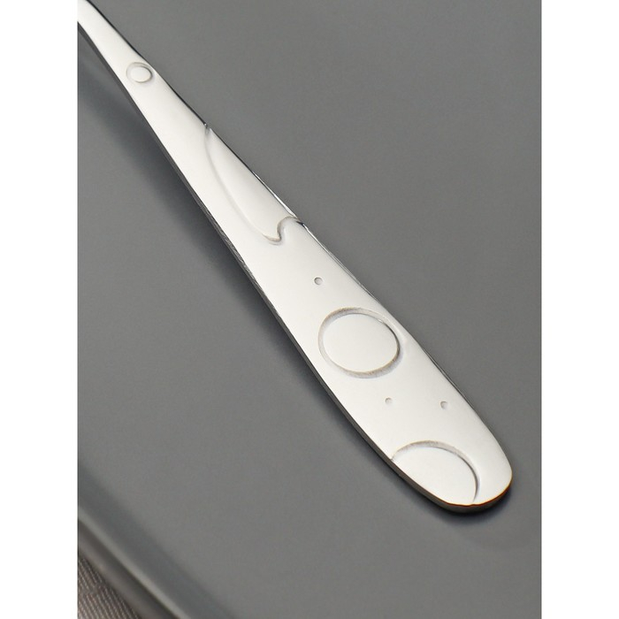 Набор вилок столовых из нержавеющей стали Доляна &laquo;Бабл&raquo;, h=20 см, 6 шт, цвет серебряный