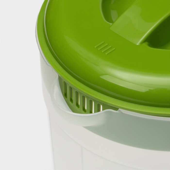 Кувшин с крышкой, 2,5 л, 20&times;14,5&times;22 см, пластик, зелёный