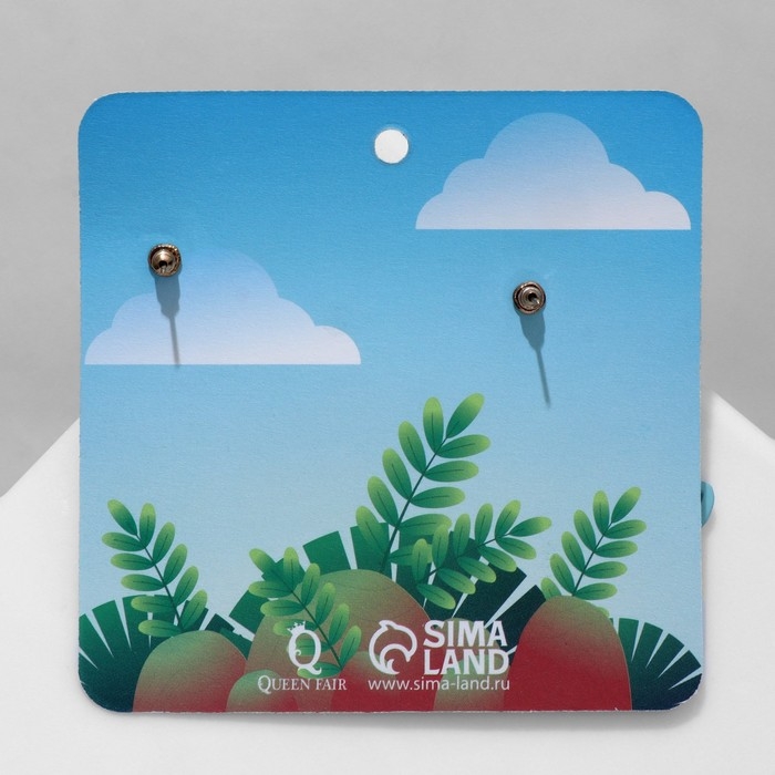 Серьги ассорти &laquo;Динозавр&raquo; SMILE, цветные в золоте