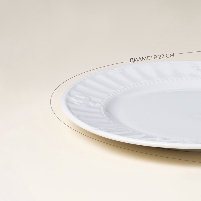 Набор тарелок SL Home "Винтаж фрэнч" 2 шт, d=22см, 22х22х1,9 см