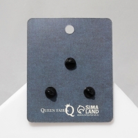 Набор значков (3 шт.) &laquo;Змейки&raquo;, цвет розовый в чёрном металле