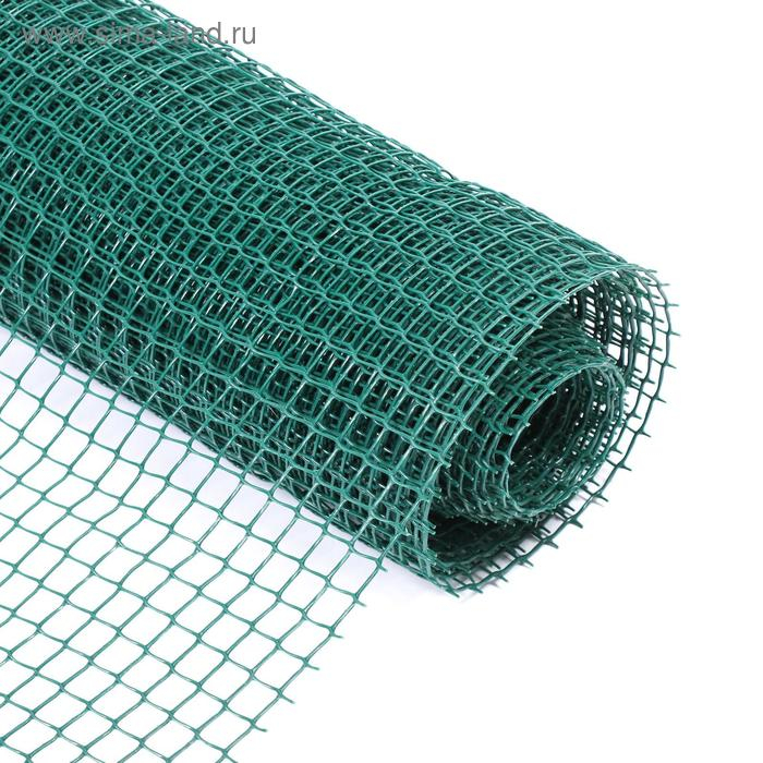 Сетка садовая, 1 &times; 10 м, ячейка ромб 15 &times; 15 мм, пластиковая, зелёная, Greengo