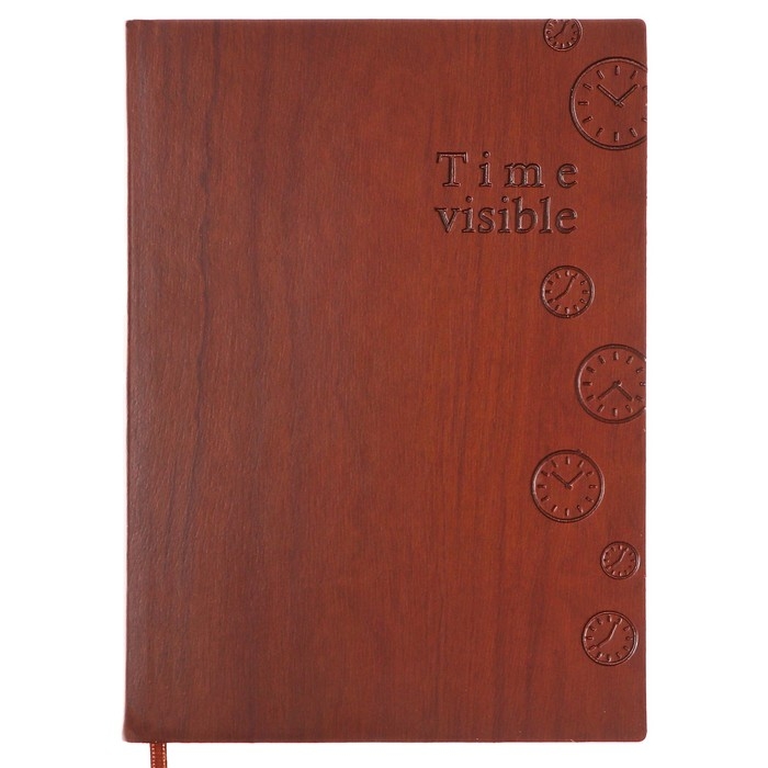 Ежедневник недатированный А6, 100 листов в линейку, обложка пвх, МИКС