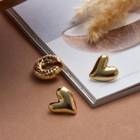 Набор серьги и каффы 3 шт. &laquo;Сердечко&raquo; бублик, цвет золото