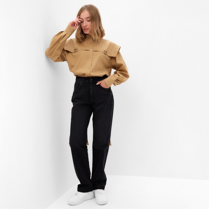 Блузка женская MINAKU: Casual Collection цвет бежевый, р-р 48 Блузка женская MINAKU: Casual Collection цвет бежевый, р-р 48