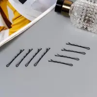 Невидимка для волос &laquo;Глория&raquo;, набор 24 шт., цыпа, 5.5 см, чёрная