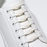 Набор шнурков для обуви, 6 шт., силиконовые, полукруглые, на застёжке, 4 мм, 11 см, белый