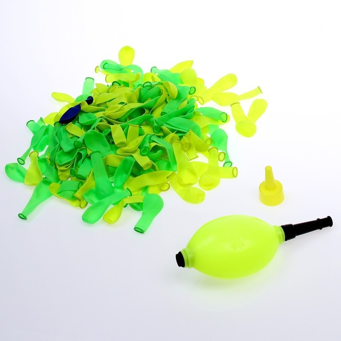 Водяные бомбочки &laquo;Бей в цель&raquo;, 200 шт., с насосом и насадкой, цвета МИКС