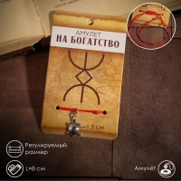 Браслет-оберег &laquo;Став&raquo; амулет на богатство, черепаха, цвет серебро, 8 см