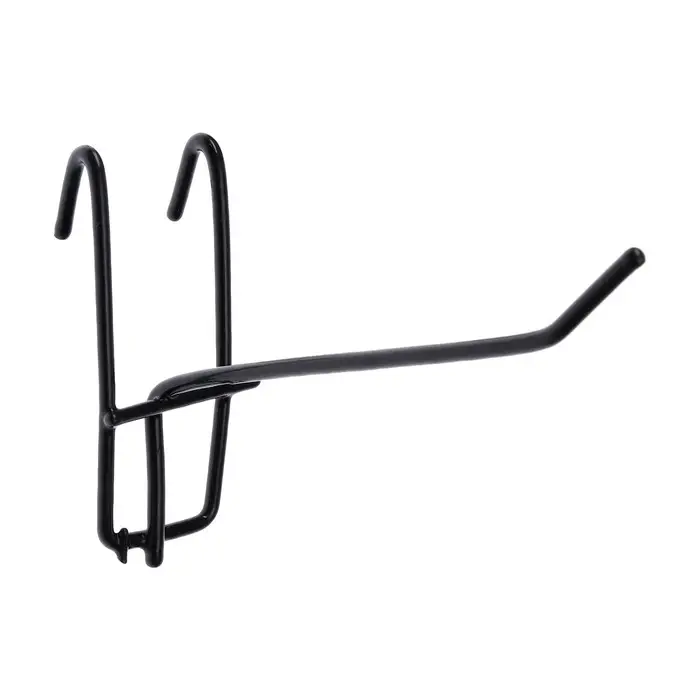 Крючок на сетку одинарный, d=3 мм, L=15 см, цвет чёрный