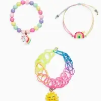 Браслет детский набор 3 шт. "Выбражулька" единорог, силиконовый, разноцветный