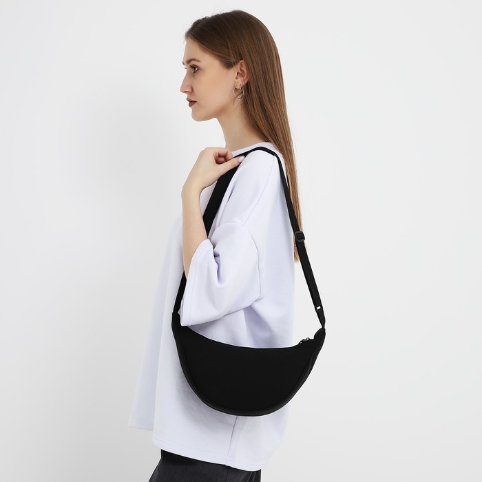 Сумка женская из текстиля, 30х17х6 см, чёрный цвет Сумка женская из текстиля, 30х17х6 см, чёрный цвет