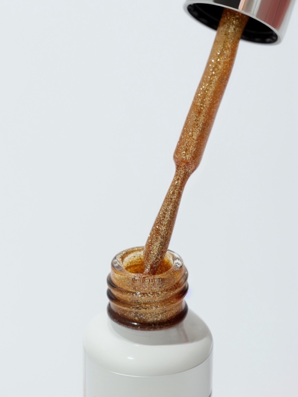 Гель для дизайна LED/UV 8мл золот накл QF