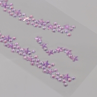 Наклейка пластик стразы "Чокер из звёзд" сиреневый 11,6х18 см Наклейка пластик стразы "Чокер из звёзд" сиреневый 11,6х18 см