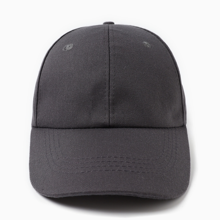 Кепка однотонная MINAKU, серая, размер 52-54