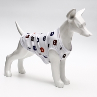 Футболка для животных "Мишка", XL (ДС 38, ОГ 50 см), белая