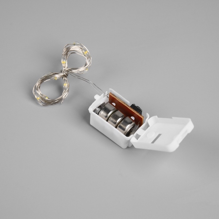 Светодиодная фигура из мишуры &laquo;Звезда красная&raquo; 30 &times; 5 см, 20 LED, батарейки AG10х3 (в комплекте), свечение тёплое белое