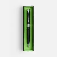 Ручка шариковая Broad Ring в футляре, глянцевая, черная