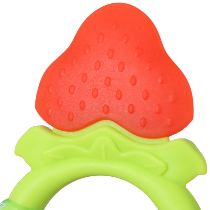 Прорезыватель силиконовый &laquo;Клубничка&raquo;, с погремушкой, Крошка Я