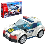 Конструктор блочный для мальчиков Полиция &laquo;Патрульная машинка&raquo;, 123 детали