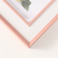 Фоторамка пластик 13х18 см "Романтизм" розовая 2,5х19,2х24,2 см