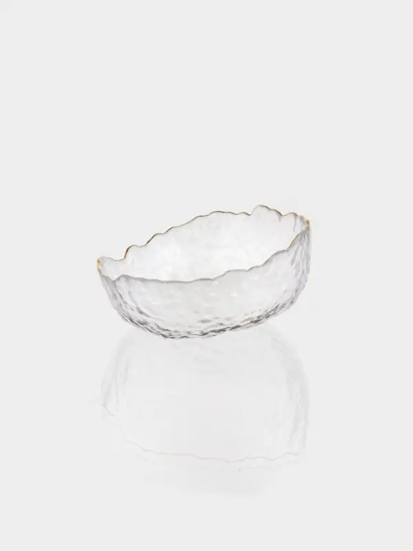 Набор салатников "Вулкан" 3 шт, золотой обод, 20х8 см